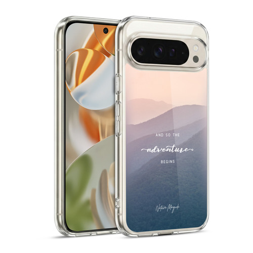 Nature Magick So The Adventure Begins Quote Mountains Soft Gel Case for Google Pixel 9 / Pixel 9 Pro