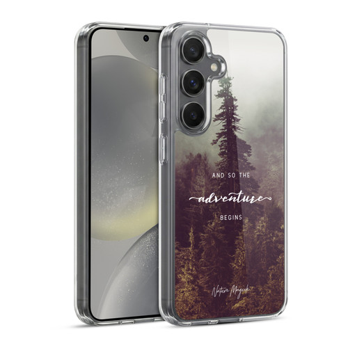 Nature Magick So The Adventure Begins Quote Forest Soft Gel Case for Samsung Galaxy S24 5G & MagSafe