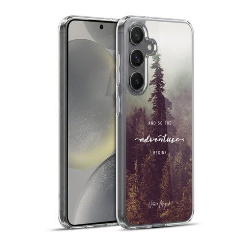 Nature Magick So The Adventure Begins Quote Forest Soft Gel Case for Samsung Galaxy S24+ 5G & MagSafe