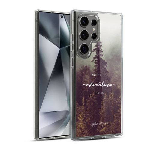 Nature Magick So The Adventure Begins Quote Forest Soft Gel Case for Samsung Galaxy S24 Ultra 5G & MagSafe