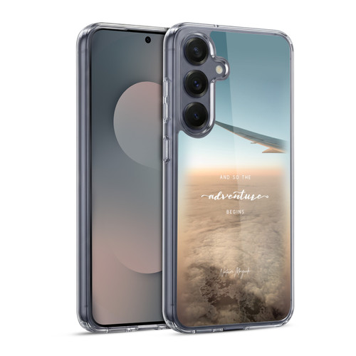 Nature Magick So The Adventure Begins Quote Airplane Soft Gel Case for Samsung Galaxy S25 & MagSafe