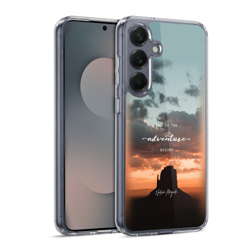 Nature Magick So The Adventure Begins Quote Desert Soft Gel Case for Samsung Galaxy S25 & MagSafe
