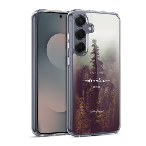 Nature Magick So The Adventure Begins Quote Forest Soft Gel Case for Samsung Galaxy S25 & MagSafe