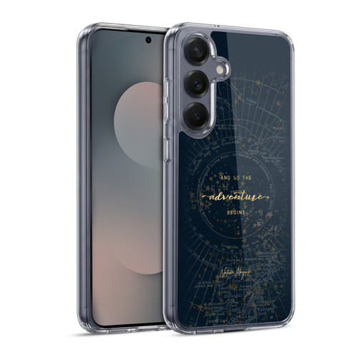 Nature Magick So The Adventure Begins Quote Star Map Soft Gel Case for Samsung Galaxy S25 & MagSafe