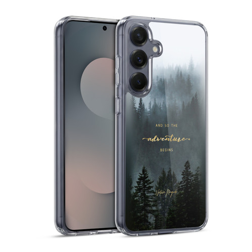 Nature Magick So The Adventure Begins Quote Trees Soft Gel Case for Samsung Galaxy S25 & MagSafe