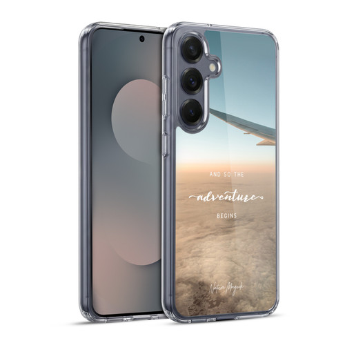Nature Magick So The Adventure Begins Quote Airplane Soft Gel Case for Samsung Galaxy S25+ & MagSafe