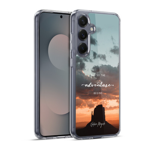 Nature Magick So The Adventure Begins Quote Desert Soft Gel Case for Samsung Galaxy S25+ & MagSafe