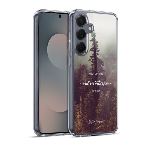 Nature Magick So The Adventure Begins Quote Forest Soft Gel Case for Samsung Galaxy S25+ & MagSafe