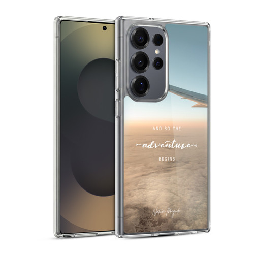 Nature Magick So The Adventure Begins Quote Airplane Soft Gel Case for Samsung Galaxy S25 Ultra & MagSafe