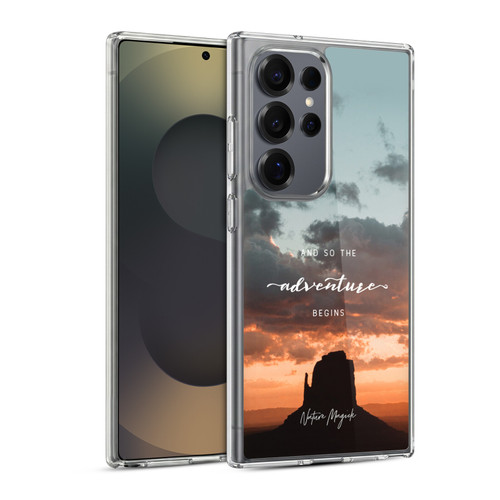 Nature Magick So The Adventure Begins Quote Desert Soft Gel Case for Samsung Galaxy S25 Ultra & MagSafe