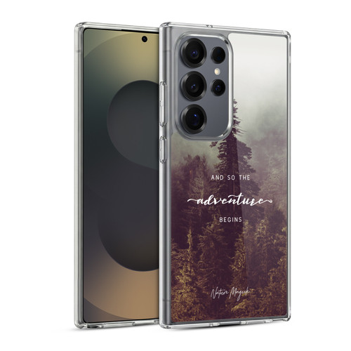Nature Magick So The Adventure Begins Quote Forest Soft Gel Case for Samsung Galaxy S25 Ultra & MagSafe