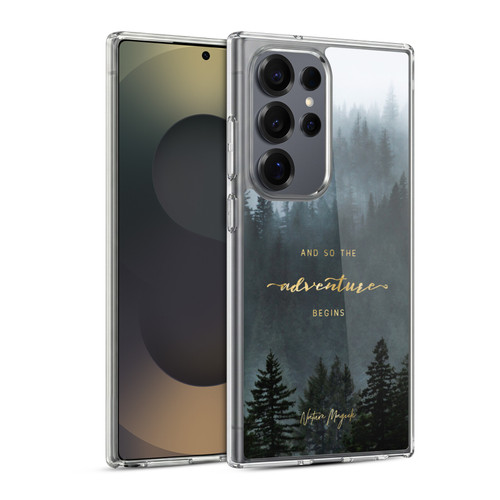 Nature Magick So The Adventure Begins Quote Trees Soft Gel Case for Samsung Galaxy S25 Ultra & MagSafe