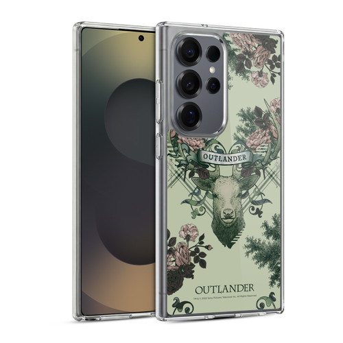Outlander Composed Graphics Floral Deer Soft Gel Case for Samsung Galaxy S25 Ultra & MagSafe