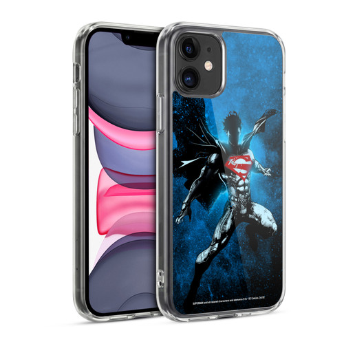 Superman DC Comics 80th Anniversary Splatter Soft Gel Case for Apple iPhone 11