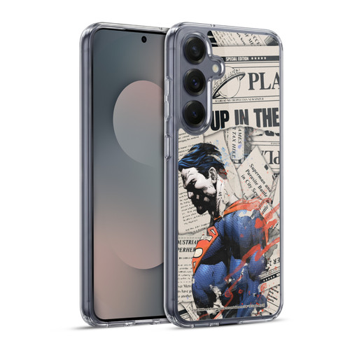 Superman DC Comics 80th Anniversary Newspaper Soft Gel Case for Samsung Galaxy S25+ & MagSafe