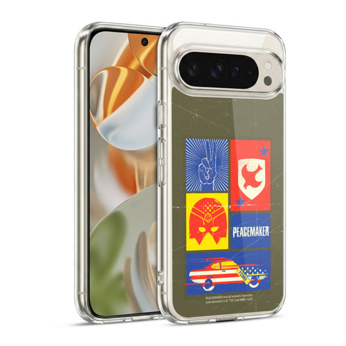Peacemaker: Television Series Graphics Icons Soft Gel Case for Google Pixel 9 / Pixel 9 Pro