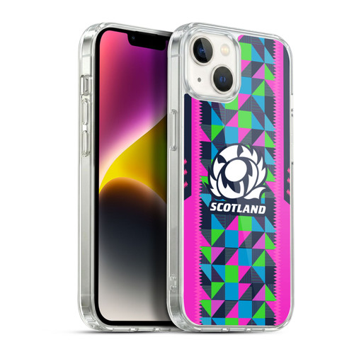 Scotland Rugby 2023/24 Crest Kit Neon Training Soft Gel Case for Apple iPhone 14 Plus & MagSafe
