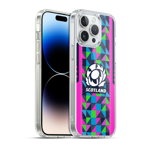 Scotland Rugby 2023/24 Crest Kit Neon Training Soft Gel Case for Apple iPhone 14 Pro Max & MagSafe