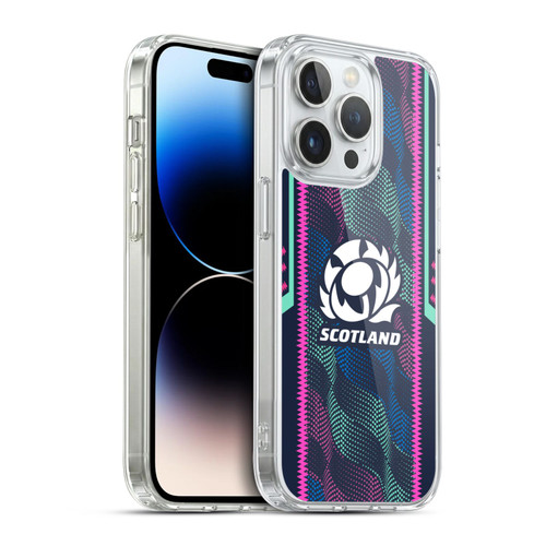 Scotland Rugby 2023/24 Crest Kit Wave Training Soft Gel Case for Apple iPhone 14 Pro & MagSafe
