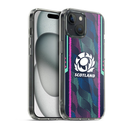 Scotland Rugby 2023/24 Crest Kit Wave Training Soft Gel Case for Apple iPhone 15 & MagSafe