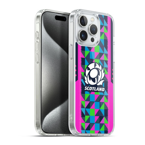 Scotland Rugby 2023/24 Crest Kit Neon Training Soft Gel Case for Apple iPhone 15 Pro Max & MagSafe