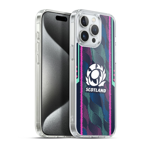 Scotland Rugby 2023/24 Crest Kit Wave Training Soft Gel Case for Apple iPhone 15 Pro Max & MagSafe