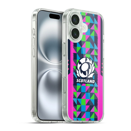 Scotland Rugby 2023/24 Crest Kit Neon Training Soft Gel Case for Apple iPhone 16 Plus & MagSafe