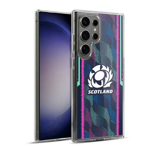Scotland Rugby 2023/24 Crest Kit Wave Training Soft Gel Case for Samsung Galaxy S23 Ultra 5G & MagSafe