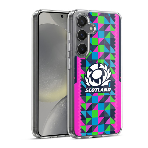 Scotland Rugby 2023/24 Crest Kit Neon Training Soft Gel Case for Samsung Galaxy S24 5G & MagSafe