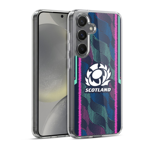 Scotland Rugby 2023/24 Crest Kit Wave Training Soft Gel Case for Samsung Galaxy S24 5G & MagSafe