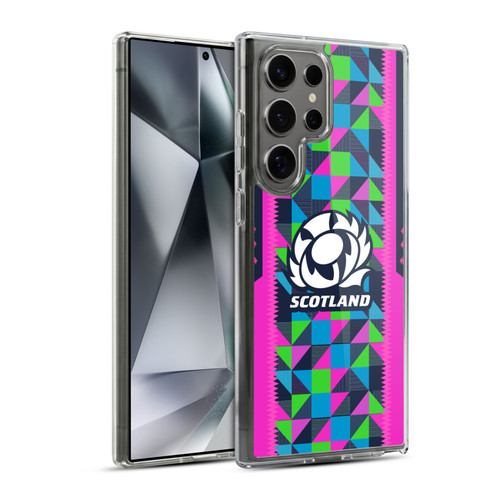 Scotland Rugby 2023/24 Crest Kit Neon Training Soft Gel Case for Samsung Galaxy S24 Ultra 5G & MagSafe