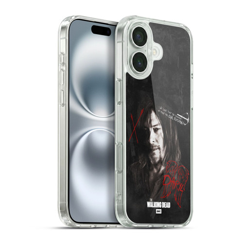 AMC The Walking Dead Daryl Dixon Iconic Grafitti Soft Gel Case for Apple iPhone 16 Plus & MagSafe
