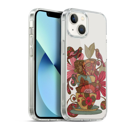 Valentina Birds Teacups Soft Gel Case for Apple iPhone 13