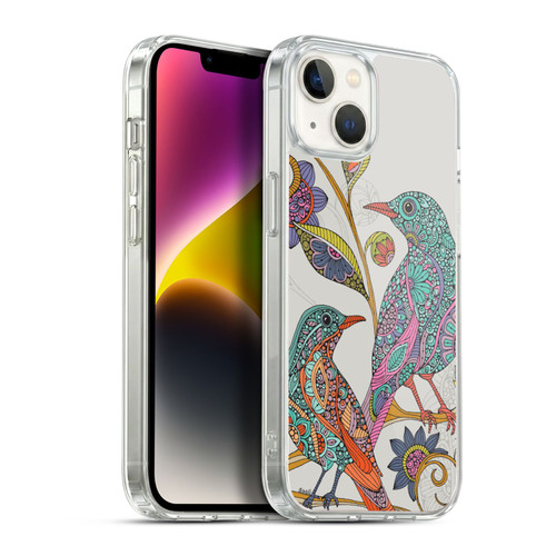 Valentina Birds Spring Flower Doodle Soft Gel Case for Apple iPhone 14 Plus & MagSafe