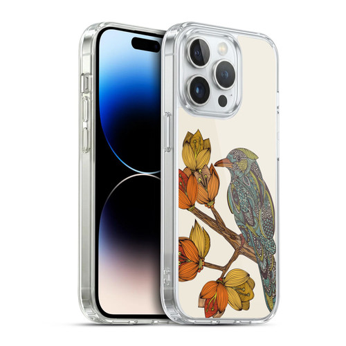 Valentina Birds Autumn Flower Doodle Soft Gel Case for Apple iPhone 14 Pro & MagSafe