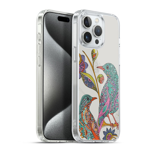 Valentina Birds Spring Flower Doodle Soft Gel Case for Apple iPhone 15 Pro Max & MagSafe