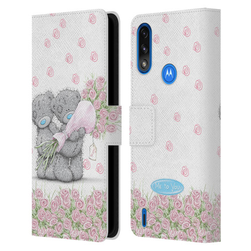 Me To You ALL About Love Pink Roses Leather Book Wallet Case Cover For Motorola Moto E7 Power / Moto E7i Power