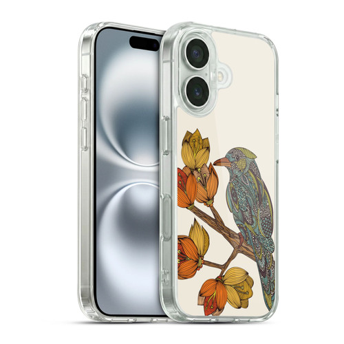 Valentina Birds Autumn Flower Doodle Soft Gel Case for Apple iPhone 16 & MagSafe