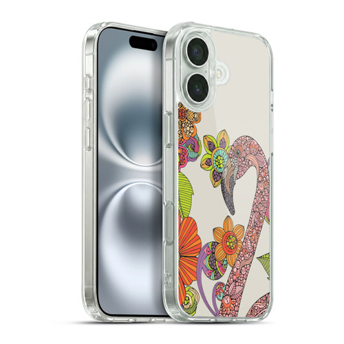 Valentina Birds Flamingo Puzzle Soft Gel Case for Apple iPhone 16 Plus & MagSafe