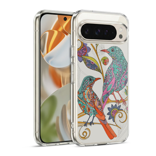 Valentina Birds Spring Flower Doodle Soft Gel Case for Google Pixel 9 / Pixel 9 Pro