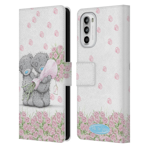 Me To You ALL About Love Pink Roses Leather Book Wallet Case Cover For Motorola Moto G52