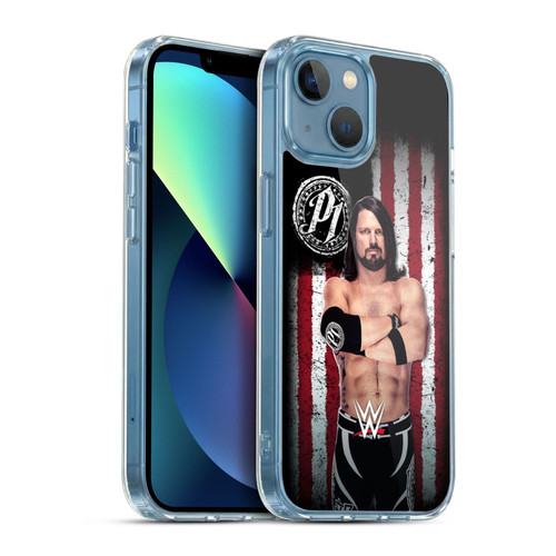WWE American Flag Superstars AJ Styles Soft Gel Case for Apple iPhone 13 Mini & MagSafe