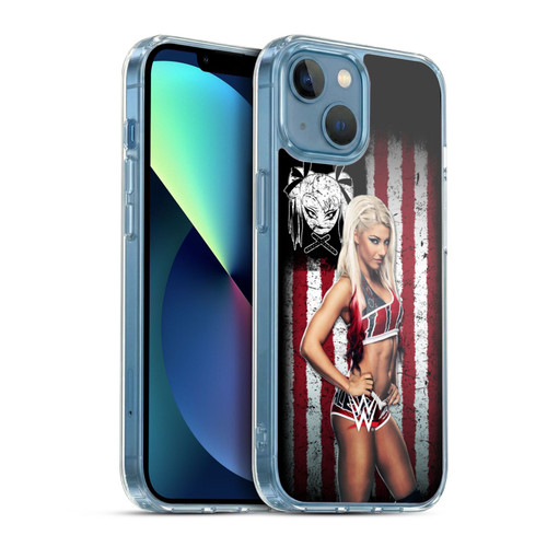 WWE American Flag Superstars Alexa Bliss Soft Gel Case for Apple iPhone 13 Mini & MagSafe