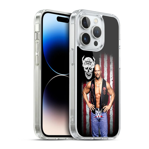WWE American Flag Superstars Stone Cold Steve Austin Soft Gel Case for Apple iPhone 13 Pro & MagSafe