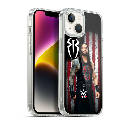 WWE American Flag Superstars Roman Reigns Soft Gel Case for Apple iPhone 14