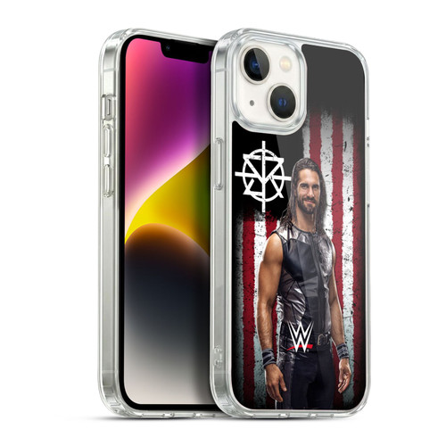 WWE American Flag Superstars Seth Rollins Soft Gel Case for Apple iPhone 14