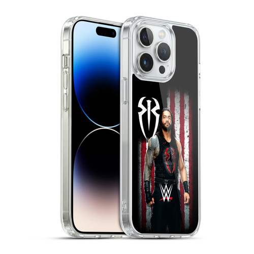 WWE American Flag Superstars Roman Reigns Soft Gel Case for Apple iPhone 14 Pro Max & MagSafe