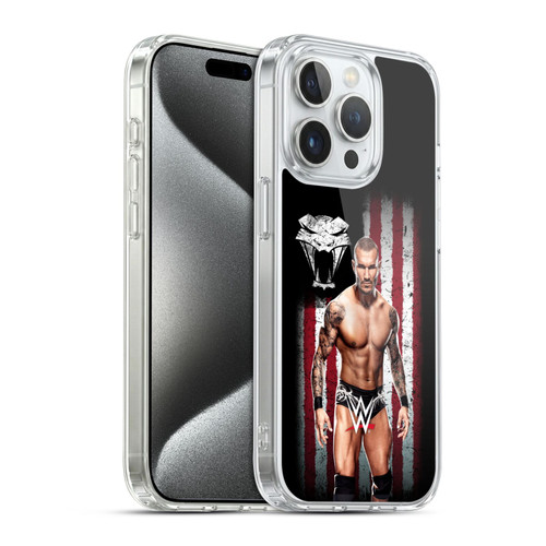 WWE American Flag Superstars Randy Orton Soft Gel Case for Apple iPhone 15 Pro & MagSafe