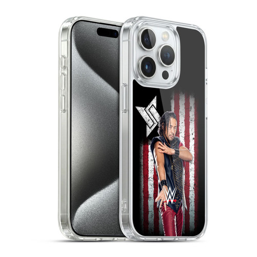 WWE American Flag Superstars Shinsuke Nakamura Soft Gel Case for Apple iPhone 15 Pro & MagSafe