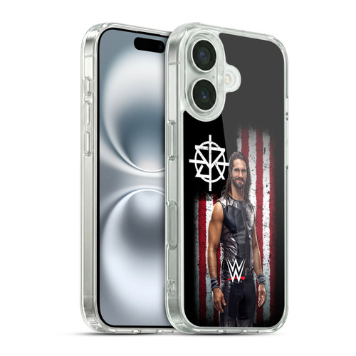 WWE American Flag Superstars Seth Rollins Soft Gel Case for Apple iPhone 16 & MagSafe